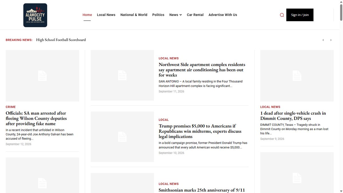 Alamo City Pulse — News Publication — screenshot