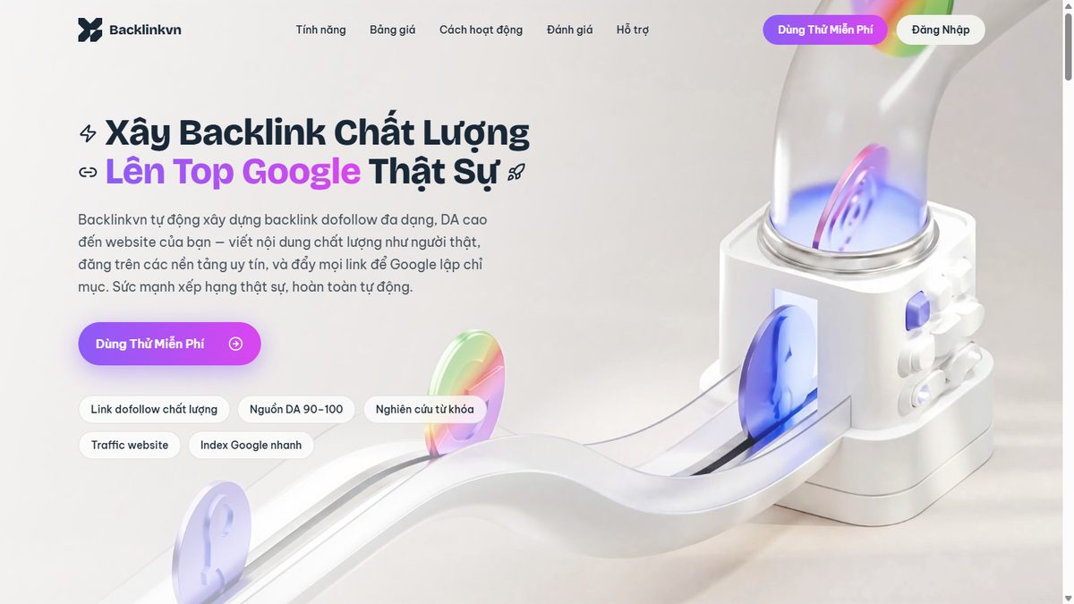 Backlinkvn — SEO Automation SaaS — screenshot