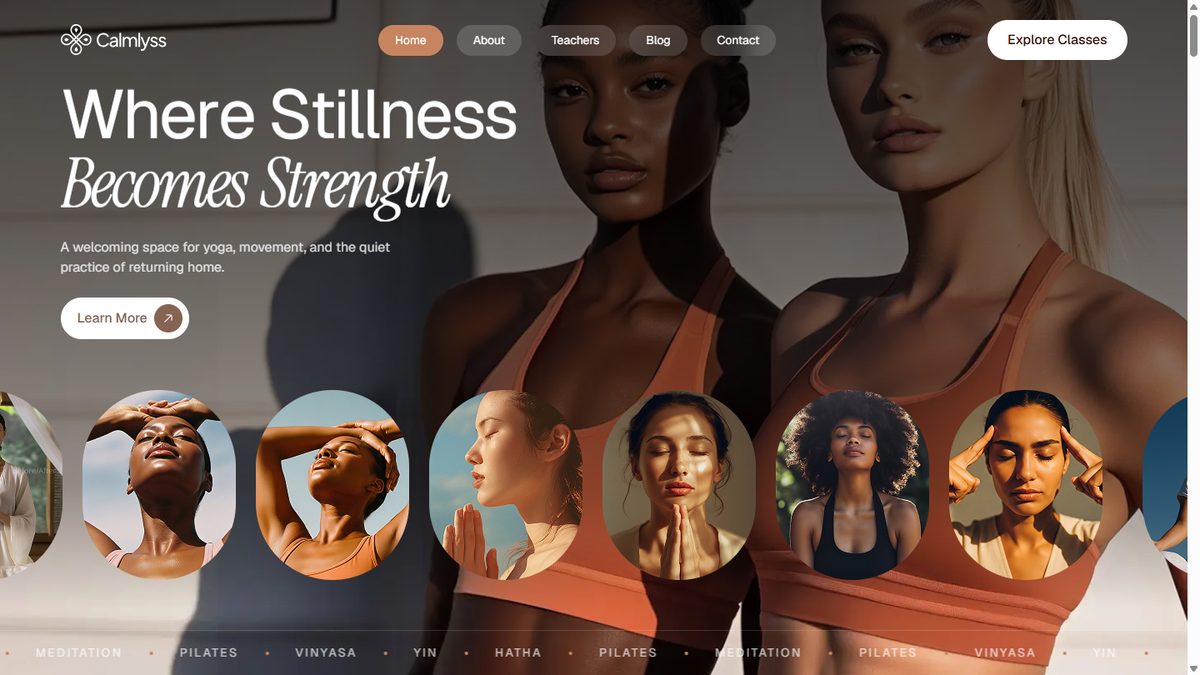 Calmlys — Yoga & Movement Studio — screenshot